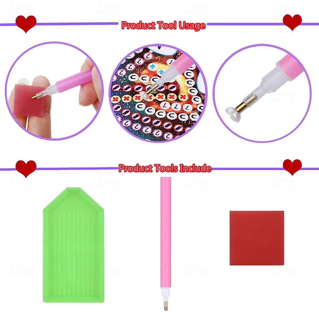 Valentijnsdag Cadeaus voor Vrouwen Mama Haar 10Pcs Diamant Kunst Schilderen Coaster Kit DIY Knutselkit met Houder Anti-slip Coaster Kunst Benodigdheden voor Volwassenen Vrouwen Ideaal 2026 - $17.99 –P7