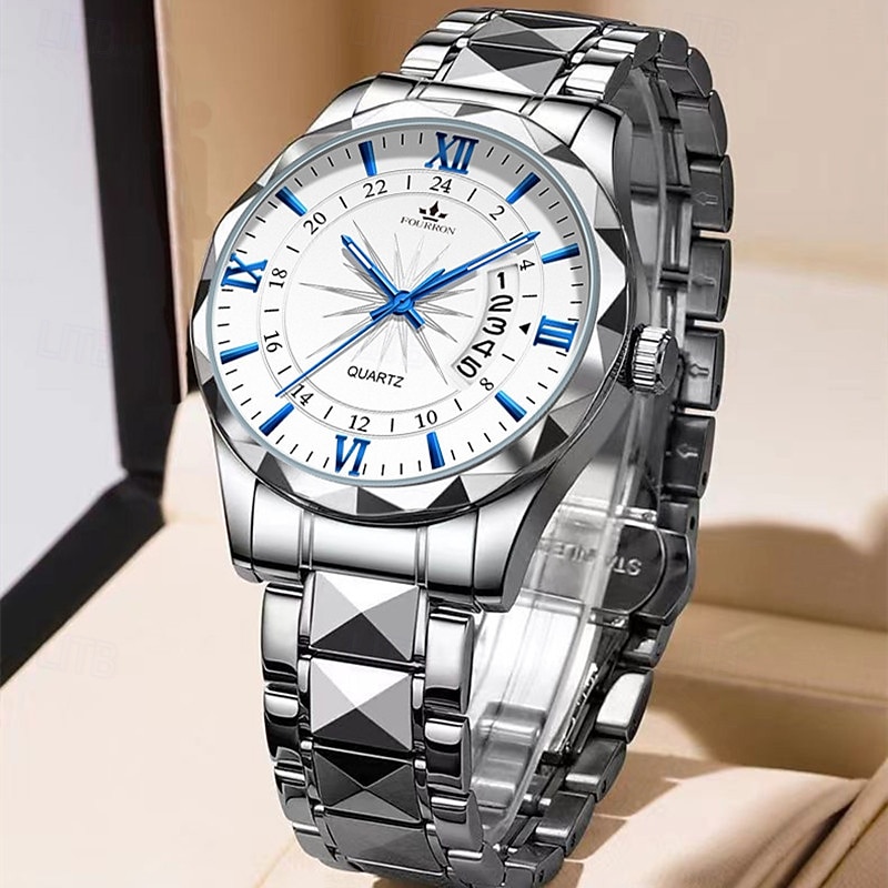 novo relógio masculino moderno de negócios com vidro reforçado com minerais e calendário luminoso com display multifuncional à prova d'água esportivo de 2025 por $25.99 –P1