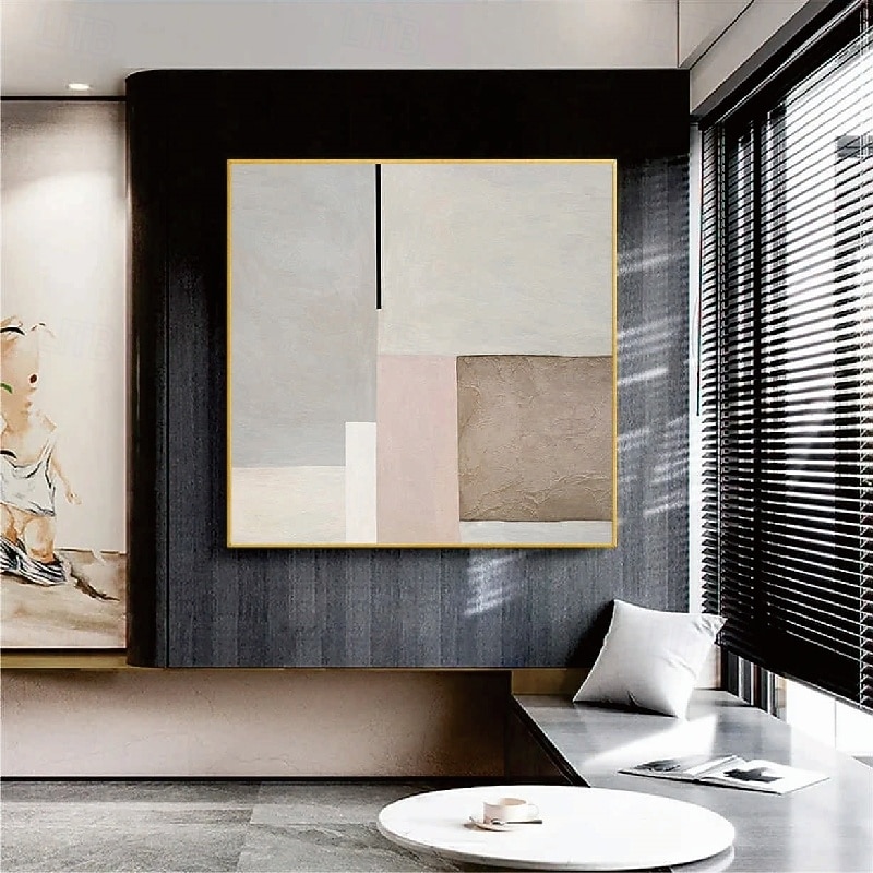3D Oil painting handmade Beige Wabi Sabi oil painting hand painted Wall Art Black Beige pattle knife Painting Large Black orange oil painting Wall Art Beige Textured Painting for living room Decor 2026 - $108.99 –P3