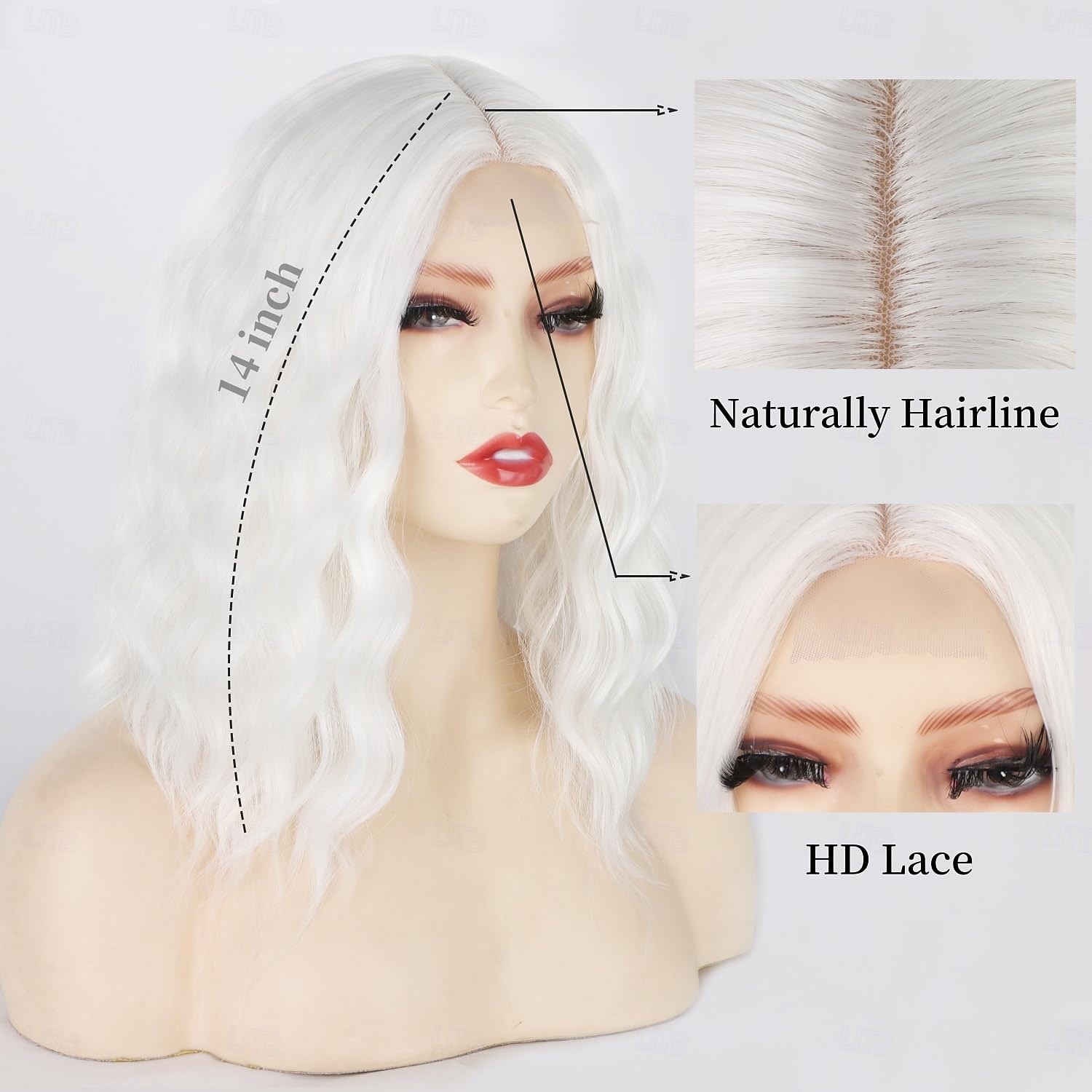 White Wig -Short White Wavy Wigs for Women 14 inch Shoulder Length Natural Looking Synthetic Wig Heat Resistant Fiber Wigs for Daily Party Use Christmas Party Wigs 2026 - $18.99 –P2