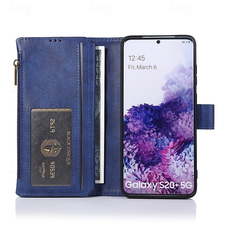 τηλέφωνο tok Για S21 FE S21 S21 Ultra Plus Α72 S20 Plus S20 Ultra S20 A12 A32 A52 Πίσω Κάλυμμα με βάση στήριξης με λουράκι καρπού Υποδοχή κάρτας Ρετρό TPU PU δέρμα 2025 - $22.99 –P3