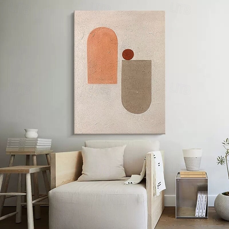 handgemachtes buntes abstraktes Ölgemälde auf Leinwand, großes handgemaltes abstraktes strukturiertes Palettenmesser, Boho-Ölgemälde, Wandkunst, zeitgenössisches minimalistisches Kunstwerk für 2025 - $116.99 –P5