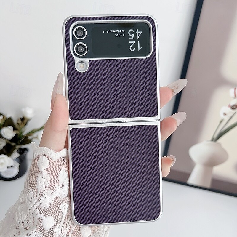 Phone Case For Samsung Galaxy Z Flip 7 Z Flip 6 Z Flip 5 Z Flip 4 Z Flip 3 Back Cover Shockproof Retro TPU PU Leather 2025 - $13.99 –P9