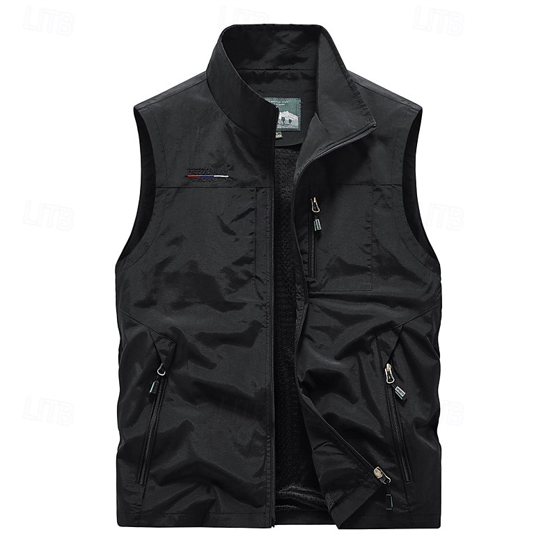 Pánské Dağcı Yeleği Zimní kabát Turistická fleecová vesta Jaro Podzim Venkovní Pohodlné Prodyšné Kamizelka Lov Rybaření Lezení Černá Armádní zelená Námořnická modř Khaki Šedá 2026 - $29.99 –P14