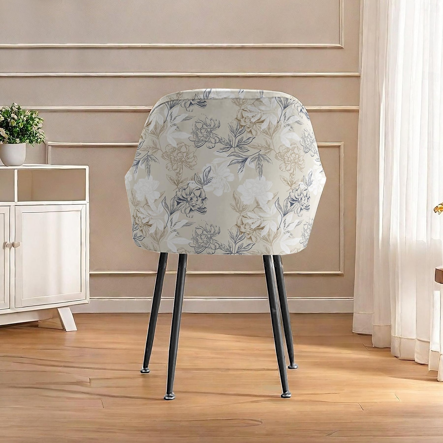 kontorstoltrekk med blomstertrykk stilig og elastisk slitesterk møbelbeskytter for en komfortabel og elegant innredning av arbeidsområdet 2025 - $15.49 –P3