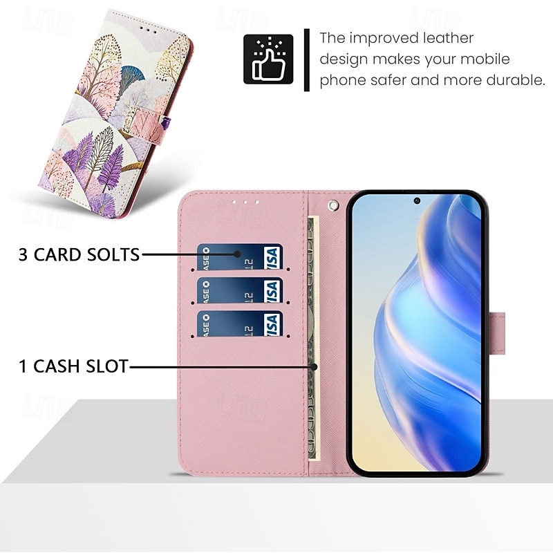 телефон Кейс для Назначение Google Пиксель 9 Про Pixel 9 ProXL Pixel 8 Pro Pixel 8 Пиксель 9 Pixel 7 Pixel 7 Pro Pixel 6 Pixel 6 Pro Кошелек для карт со стендом Магнитный Полная защита тела Ретро 2025 - $15.99 –P15