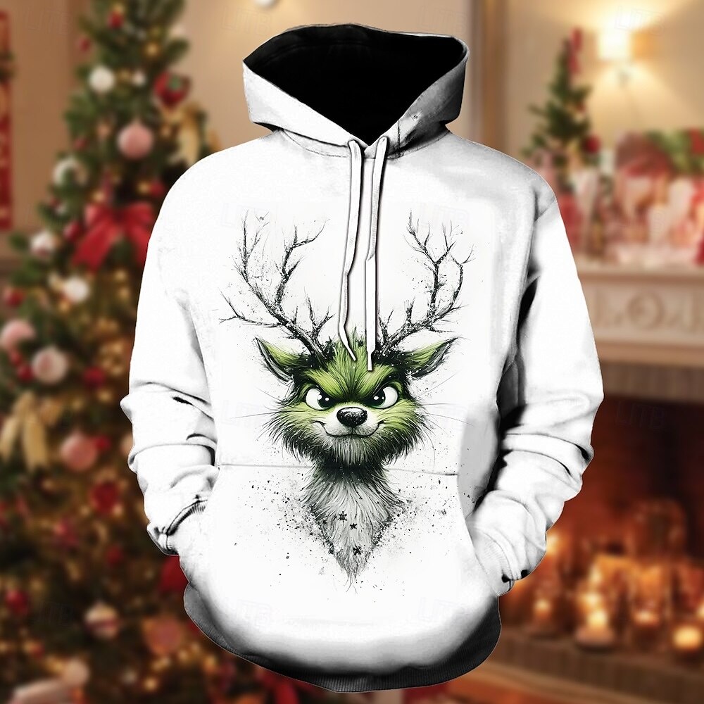 Noël père Noël Sweat à capuche Sweat à capuche drôle de Noël 3D Noël Poche avant Art graphique Pour Couple Homme Femme Adulte Noël Carnaval Impression 3D Soirée Casual Quotidien de 2025 ? $28.99 -P7
