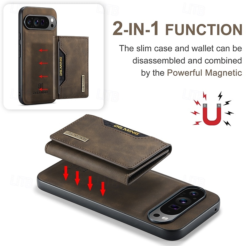 telefoon hoesje Voor Pixel 9 Pro Pixel 9 Pro XL Pixel 8 Pro Pixel 8 Pixel 9 Pixel 7 Pixel 7 Pro Pixel 6 Pixel 6 Pro Pixelvouw Achterkant met standaard Afneembaar Magnetisch Retro TPU PU-nahka 2025 - $21.99 –P11