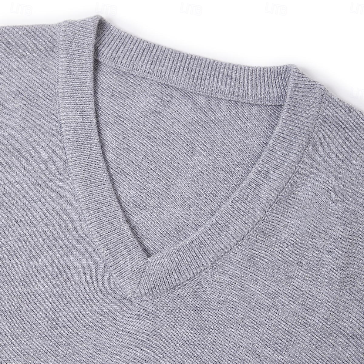 Herre Genser vest Kjole genser Ullgenser Pullover genser Genser Riflet Strikke Vanlige topper Strikket عادي V-hals Årgang Stilfull Arbeid Dagligdagstøy Klær Vinter Høst Kamel Vin M L XL 2025 - $25.99 –P6