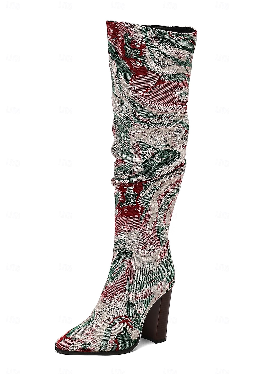 bottes souples marron au-dessus du genou pour femmes - talon épais, bout pointu, chaussures décontractées élégantes pour l'automne et l'hiver de 2025 ? $59.99 –P3