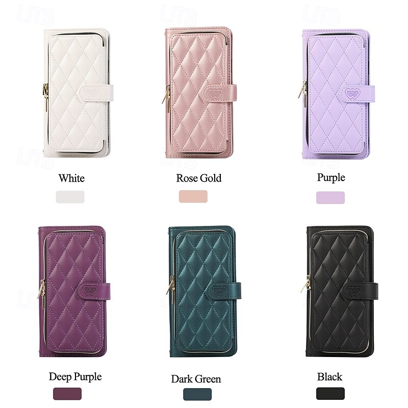 Phone Case For S24 Ultra S24 Plus S24 S24 FE S23 S22 S21 S20 Ultra Plus FE A55 A35 A25 A15 5G A54 A34 A14 A73 A53 A33 A23 A13 A72 A52 A32 A22 A12 A51 Flip Cover with Stand Holder Zipper with Wrist 2025 - $22.99 –P1