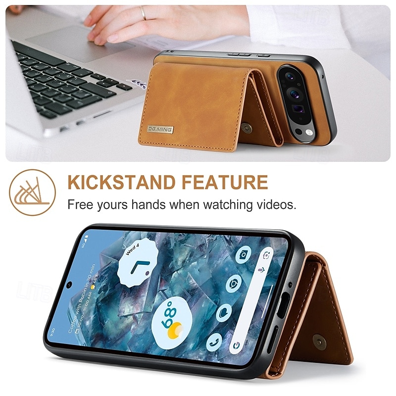 Phone Case For Pixel 9 Pro Pixel 9 Pro XL Pixel 8 Pro Pixel 8 Pixel 9 Pixel 7 Pixel 7 Pro Pixel 6 Pixel 6 Pro Pixel Fold Back Cover with Stand Holder Detachable Magnetic Retro TPU PU Leather 2025 - $23.99 –P13