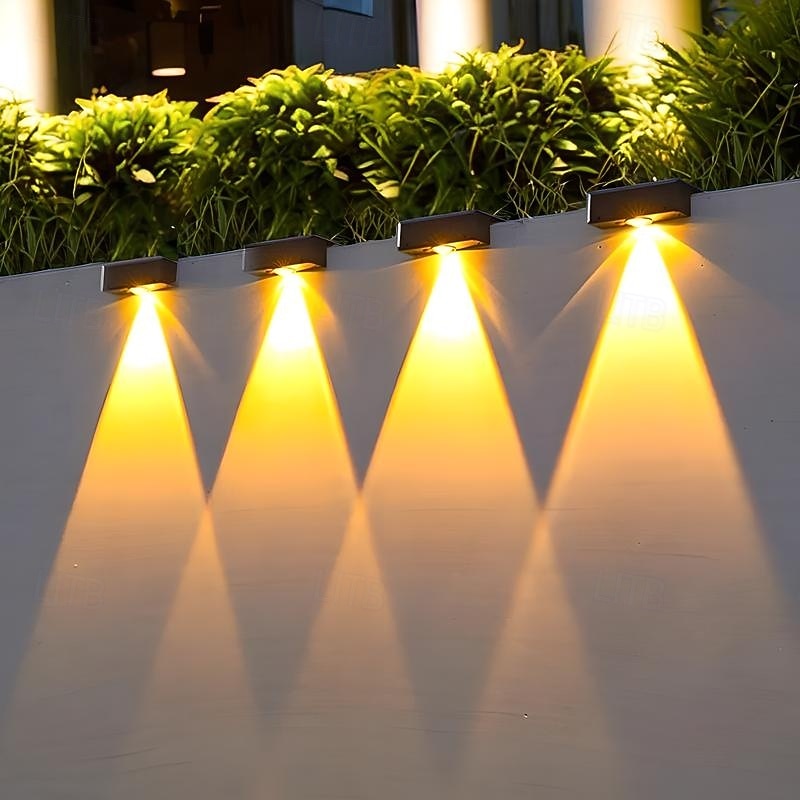 LED Außenwandleuchte Solarlampen Solarleuchte für Balkongeländer superhelle LED-Terrassen- und Zaunleuchten, wasserdichte Außen-Downlights, solarbetriebene Nachtlampen für Garten, Balkon und Veranda 2026 - $22.99 –P1