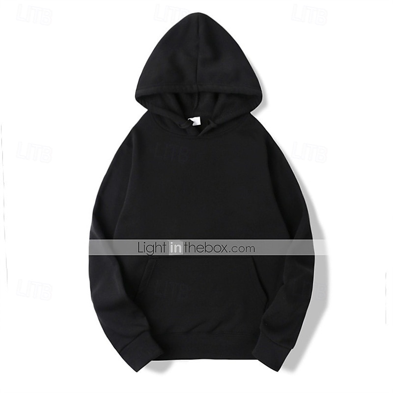 Hombre Sudadera Con Capucha Manga Larga Con Capucha Camiseta Al aire libre Mantiene abrigado Forro Polar Rutina de ejercicio Suave Invierno Poliéster Gris oscuro Negro Blanco Gimnasio Escalada 2025 - $11.59 –P9