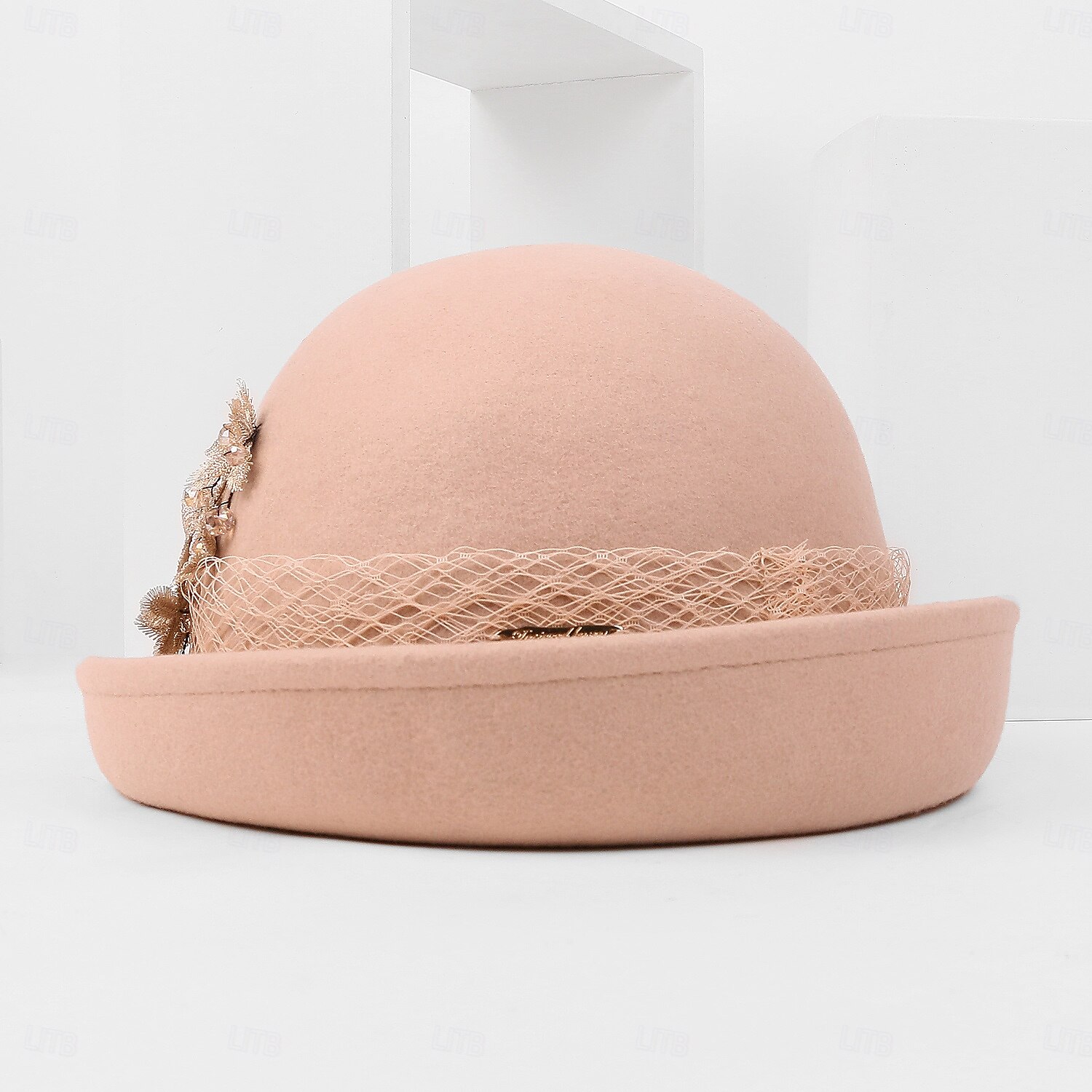 chapéus chapéu de lã chapéu chapéu chapéu fedora chá de casamento elegante casamento com boné renda lateral chapéu chapéu de 2025 por $41.99 –P9