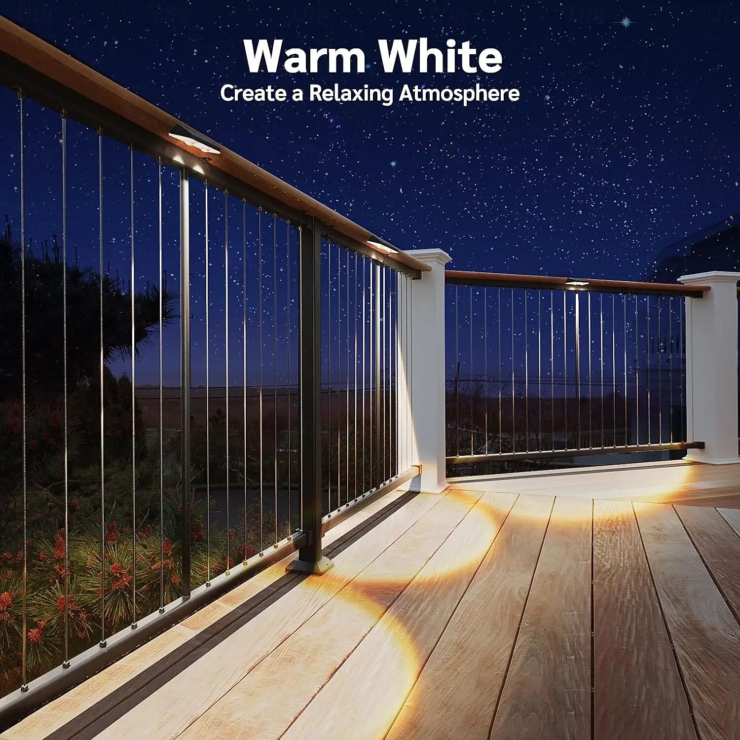 2/4 шт., солнечный светильник для ограждения, rgb, меняющий цвет, уличный солнечный настенный светильник, садовый декор, ступенчатый светильник, IP65, водонепроницаемый светильник для дорожки, 2026 - $40.99 –P14