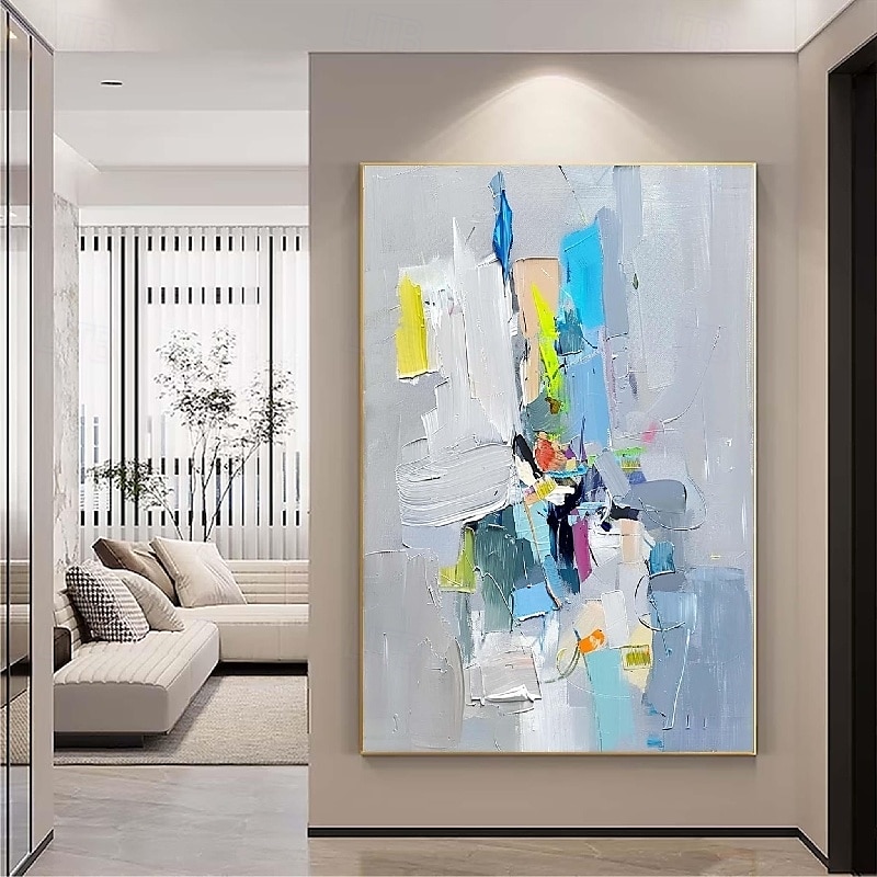 abstrakte Malerei handgemachte moderne bunte Pattle Knife Ölgemälde handgemalte Wandkunst abstrakte Gemälde auf Leinwand Acryl Meer Ölgemälde Wandkunst Ozean Fine Art Ölgemälde für Schlafzimmer Kunst 2025 - $108.99 –P8