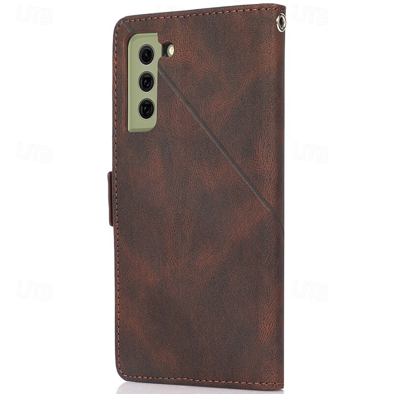 téléphone Coque Pour S23 S22 S21 S20 Plus Ultra S21 FE A72 A52 A32 A22 A12 A71 A51 A31 A21s S20 FE Couvercle rabattable Avec Support avec dragonne Fente pour carte Rétro TPU faux cuir de 2025 ? $16.99 –P5