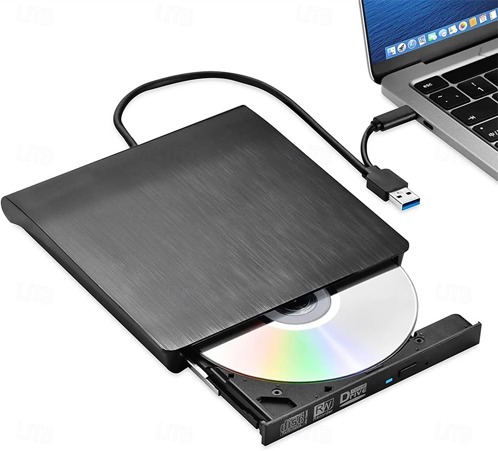 منفذ يو اس بي 3.0 رفيع &محرك أقراص DVD خارجي من النوع C، محرك أقراص ضوئية لقراءة أقراص DVD وكاتب أقراص مضغوطة لأجهزة الكمبيوتر المحمولة وأجهزة الكمبيوتر المحمولة 2025 - $27.99 –P5