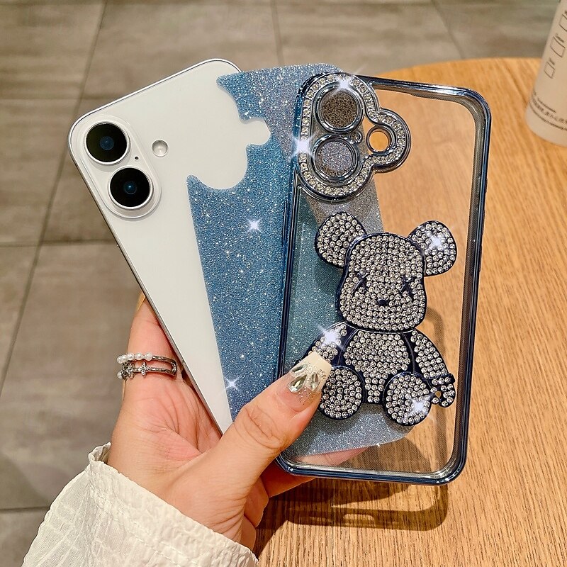 telefon Etui Til iPhone 16 15 14 Pro Max Plus iPhone 13 12 11 Pro Max Bakdeksel Bling Glitter Shiny Støtsikker Kontor / Bedrift TPU 2025 - $15.99 –P3
