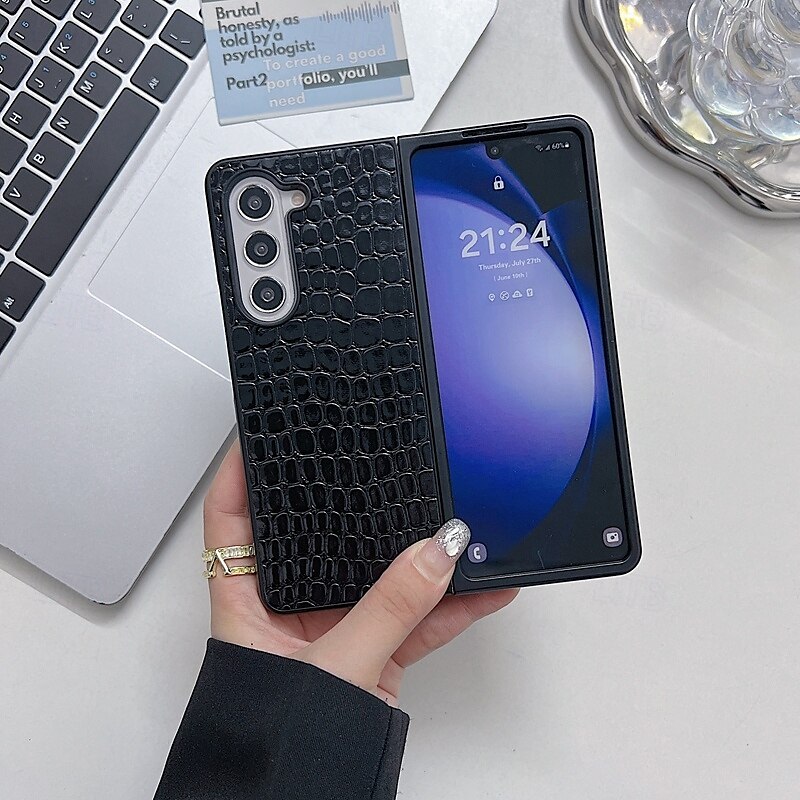 τηλέφωνο tok Για Samsung Galaxy Z Flip 6 Z Flip 5 Z Flip 4 Z Flip 3 Πίσω Κάλυμμα Ανθεκτική σε πτώσεις Ρετρό TPU PU δέρμα 2025 - $14.99 –P5