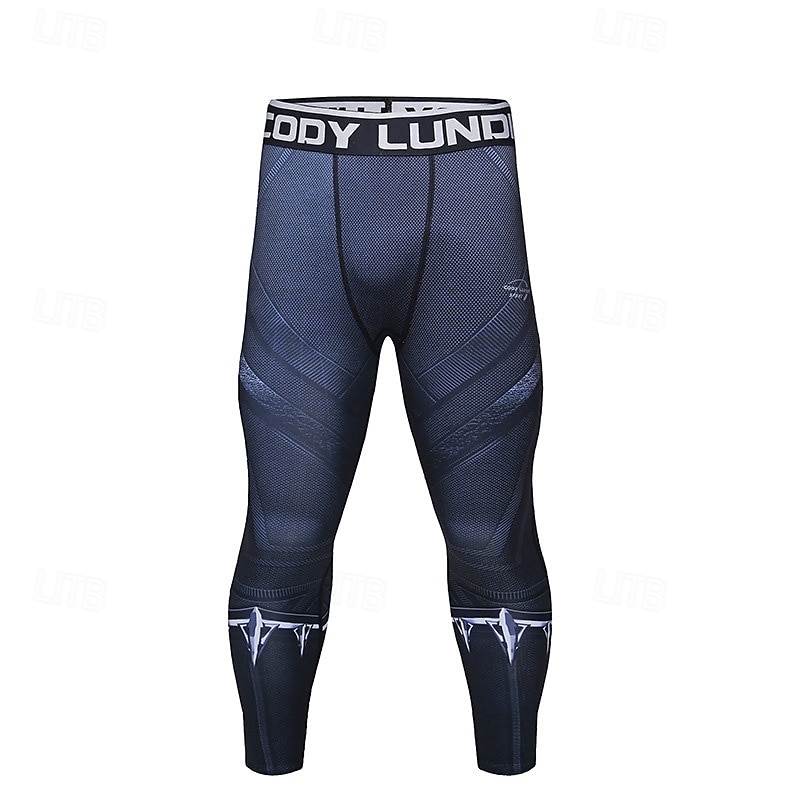 Men's Running Tights Leggings Compression Tights Leggings Patchwork Base Layer Outdoor Sports & Outdoor Athletic Fall Quick Dry Soft Compression Sweat wicking Power Flex Marathon Running Workout 2025 - $18.99 –P1