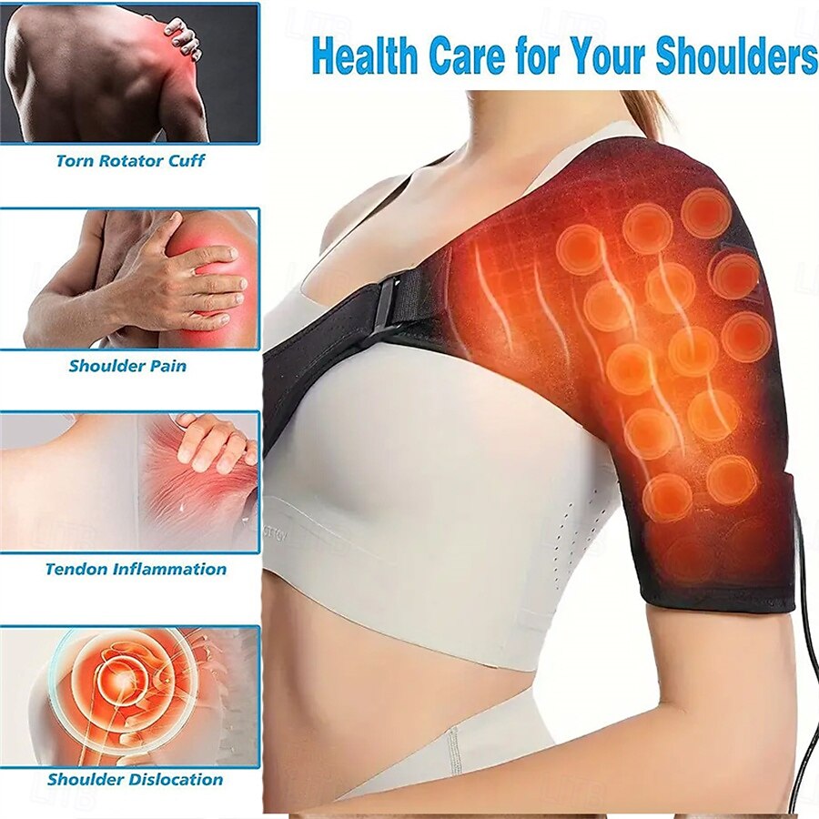 Hot shoulder shoulder USB three controllable temperature thermal shoulder physiotherapy hot compress heating cape 2025 - $23.99 –P6
