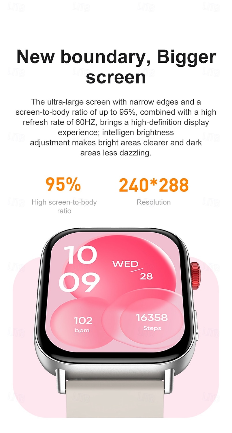 696 P93 Smart Watch 1.393 inch Smart Band Fitness Bracelet Bluetooth Pedometer Call Reminder Sleep Tracker Compatible with Android iOS Women Men Hands-Free Calls Message Reminder IPX-0 38mm Watch Case 2025 - $42.99 –P4