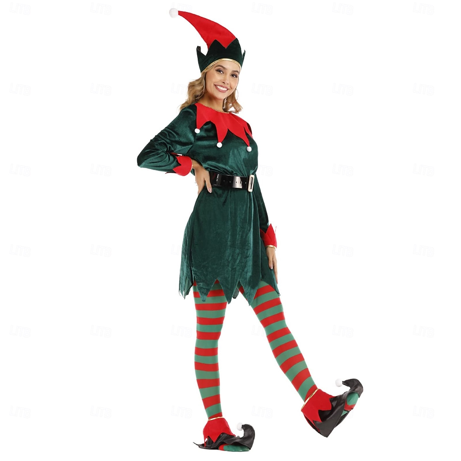 Alf Kläder Finkostym Julkostym Herr Dam Jul Nyår julafton Cosplay kostym Vuxen Fest Jul Topp Skärp Strumpor Skor Hatt 2025 - $34.99 –P9