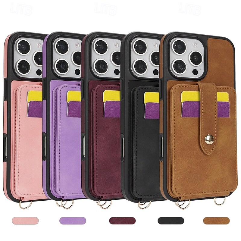 telefono Custodia Per iPhone 16 Pro Max Plus iPhone 15 Pro Max Plus iPhone 14 13 12 Pro Max Plus iPhone 14 Pro Max iPhone 13 12 Pro Max Per retro Con supporto A specchio con cordino Retrò TPU pelle del 2025 a $14.99 -P1