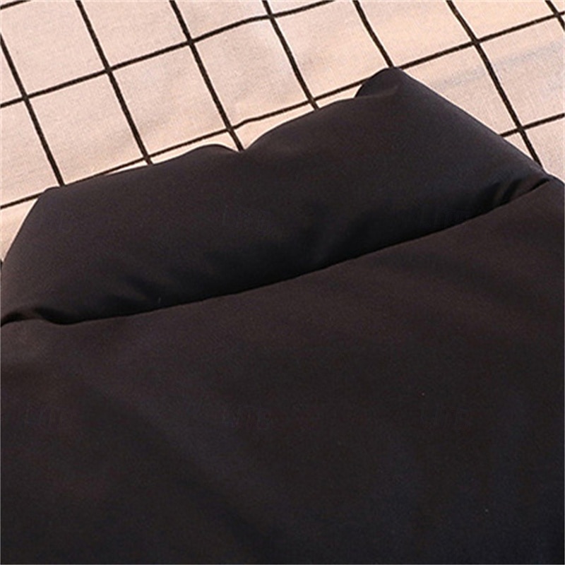 Herr Pufferväst Dagligen Ledigt Vår & Höst Ficka Polyester Bekväm Ensfärgat Dragkedja Hög krage Svart Vit Blå Väst 2025 - $24.99 –P12