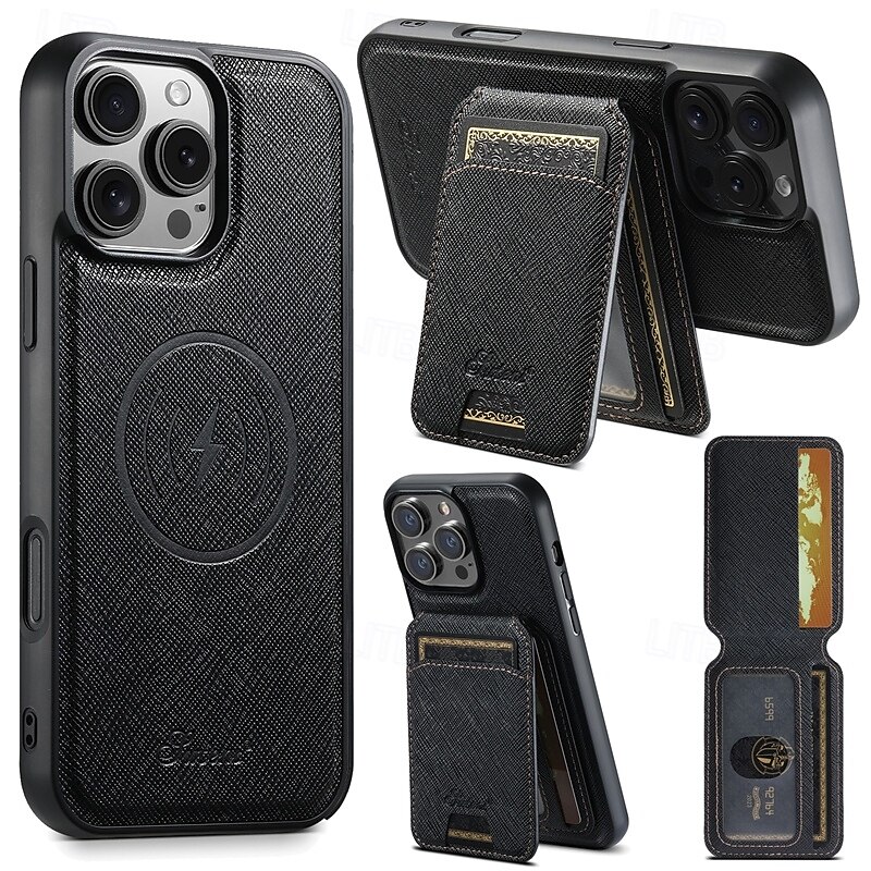 Phone Case For iPhone 16 Pro Max Plus iPhone 15 Pro Max Plus iPhone 14 13 12 Pro Max Plus iPhone 14 Pro Max iPhone 13 12 Pro Max Back Cover with Stand Holder Detachable Magnetic Retro TPU PC PU 2025 - $24.99 –P6