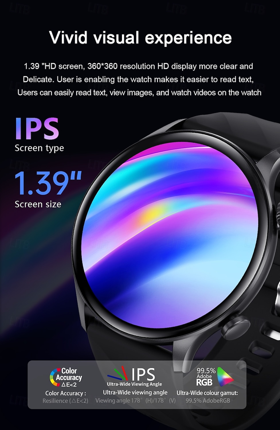 696 ZW63 Smart Watch 1.39 inch Smart Band Fitness Bracelet Bluetooth Pedometer Call Reminder Sleep Tracker Compatible with Android iOS Women Men Hands-Free Calls Message Reminder IPX-0 46mm Watch Case 2025 - $36.99 –P5