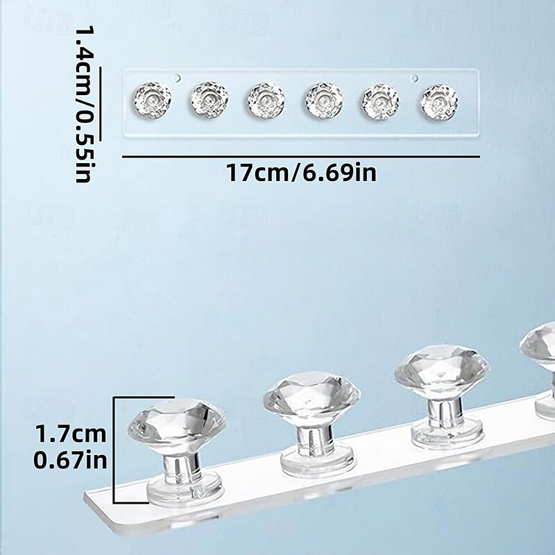 Supporto per collana in acrilico con elegante design a diamante, espositore per gioielli resistente per collane, catene &pendenti, perfetti per vetrine, negozi e organizzazione della casa del 2025 a $4.99 –P2