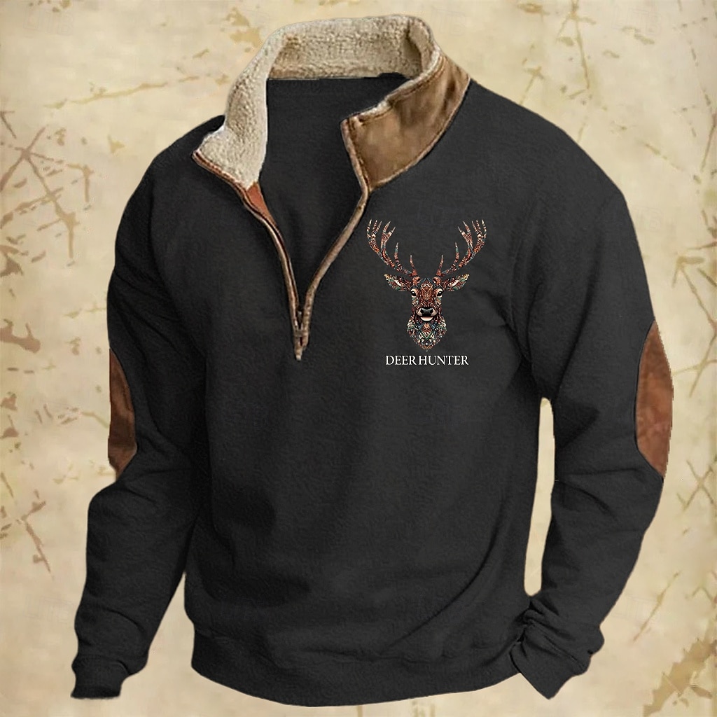 Męskie Bluza dresowa Bluza z zamkiem błyskawicznym Czarny Granatowy Khaki Jasnoszary Pół zamek Równina Święta Sport i turystyka Codzienny Święta Moda miejska Nowoczesne Zima Wiosna i jesień Odzież 2025 - $27.99 –P6