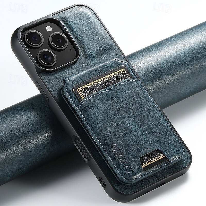 2025年 電話 ケース 用途 iPhone 16 Pro Max プラス iPhone 15 プロマックスプラス iPhone 14 13 12 11 Pro Max Plus iPhone 14 Pro Max iPhone 13 12 11 Pro Max バックカバー スタンド付き 磁石バックル カード挿入口 レトロ風 TPU PC PUレザー  コレクション – $21.99 –P13