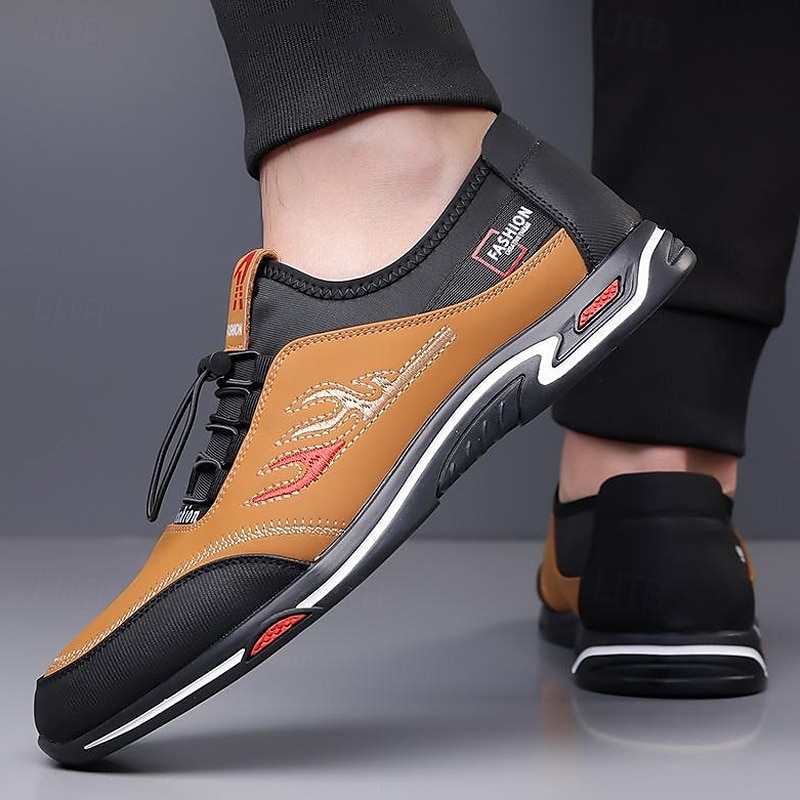 chaussures de sport à enfiler pour hommes avec motif flamme – baskets de sport légères et confortables pour une tenue décontractée et active de 2025 ? $46.99 –P1
