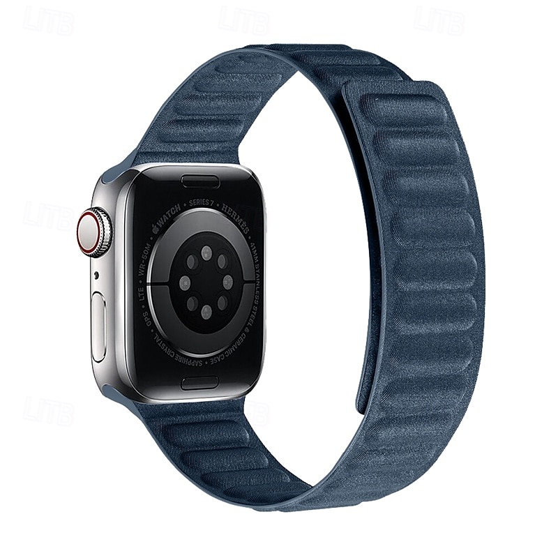 Loop Solo Compatível com Pulseira Apple Watch 38mm 40mm 41mm 42mm 44mm 45mm 49mm Fecho Magnético Ajustável Silicone pulseira de substituição para iwatch Ultra 2 Series 9 8 7 SE 6 5 4 3 2 1 de 2025 por $19.99 –P5