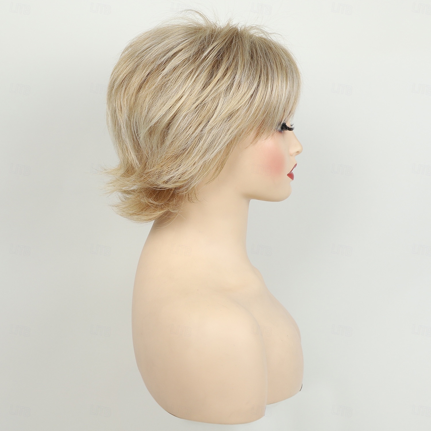 krótkie blond peruki dla kobiet peruka bob naturalna prosta peruka boczna część włosów na co dzień impreza cosplay 2025 - $20.99 –P4