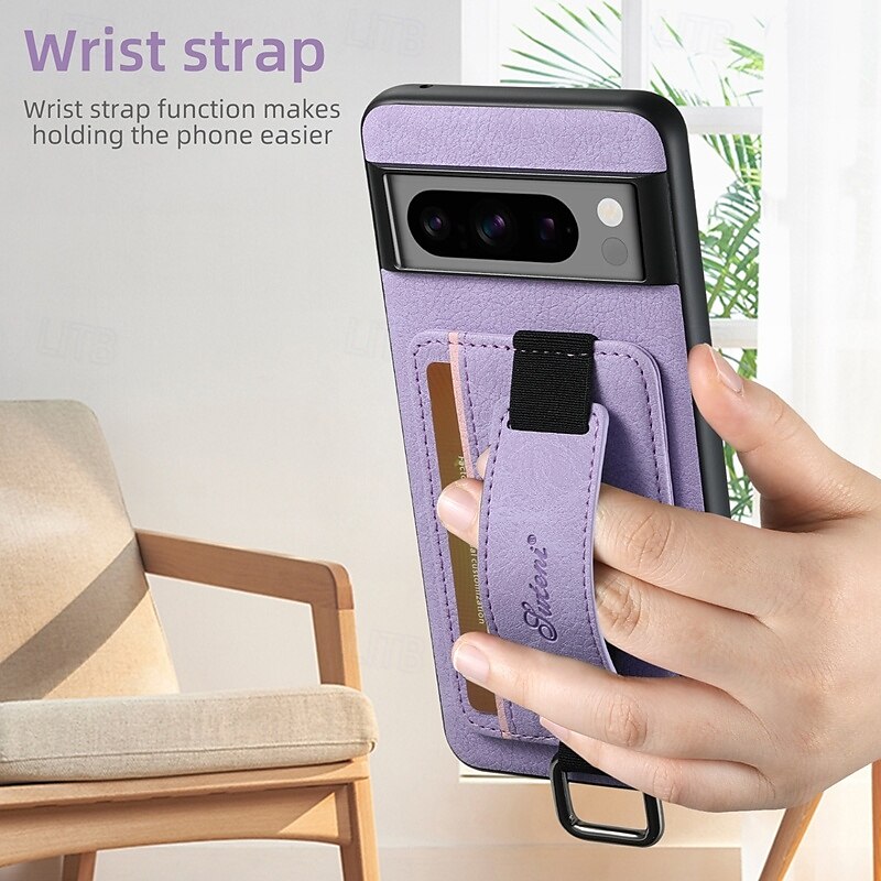 2025年 電話 ケース 用途 ピクセル9プロ ピクセル9プロXL Pixel 8 Pro Pixel 8 ピクセル9 Pixel 7 Pixel 7 Pro Pixel 6 Pixel 6 Pro バックカバー スタンド付き リストストラップ付き カード挿入口 レトロ風 TPU PC PUレザー  コレクション – $19.99 –P6