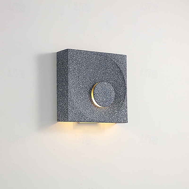 decor interior aplice de perete corp de iluminat ciment lumini de perete simple lampă pătrată de perete aplic pentru sufragerie dormitor noptiere lămpi colorate pentru tablie 85-265v 2025 - $99.99 –P5