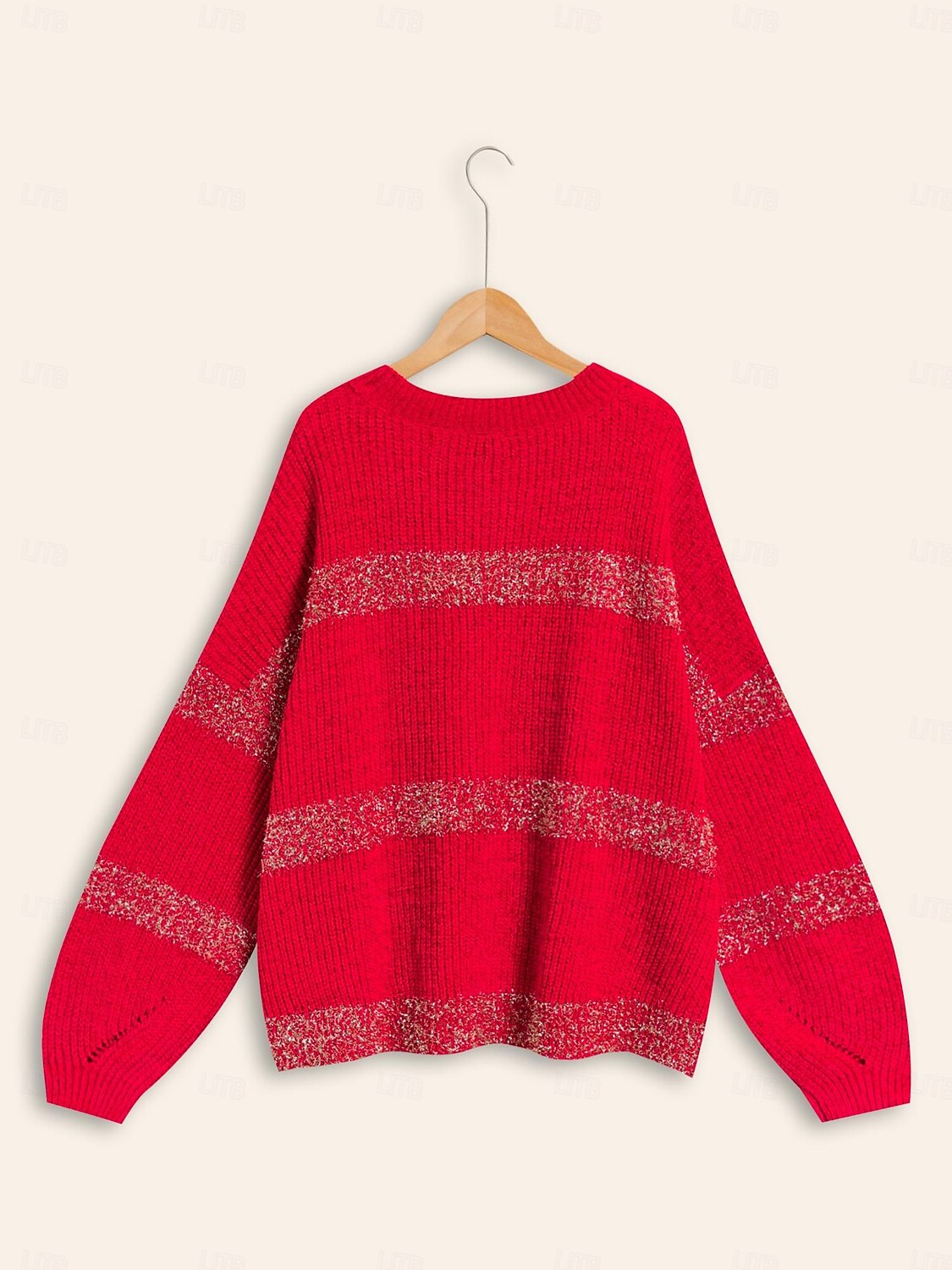 Per donna Felpa Girocollo A coste Maglia Ciniglia Manica normale Autunno inverno Informale Maglia Manica lunga Banda Rosa Rosso S M L del 2025 a $69.99 -P4