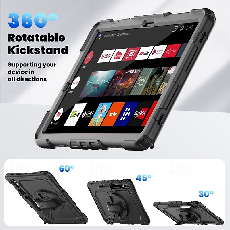 Таблетка Чехлы панели Назначение Samsung Galaxy Tab S9 Plus 12.4" S9 Ultra 14.6" S8 Ультра Ручка Держатель для карандашей Лямки Геометрический рисунок Силикон 2025 - $32.99 –P16