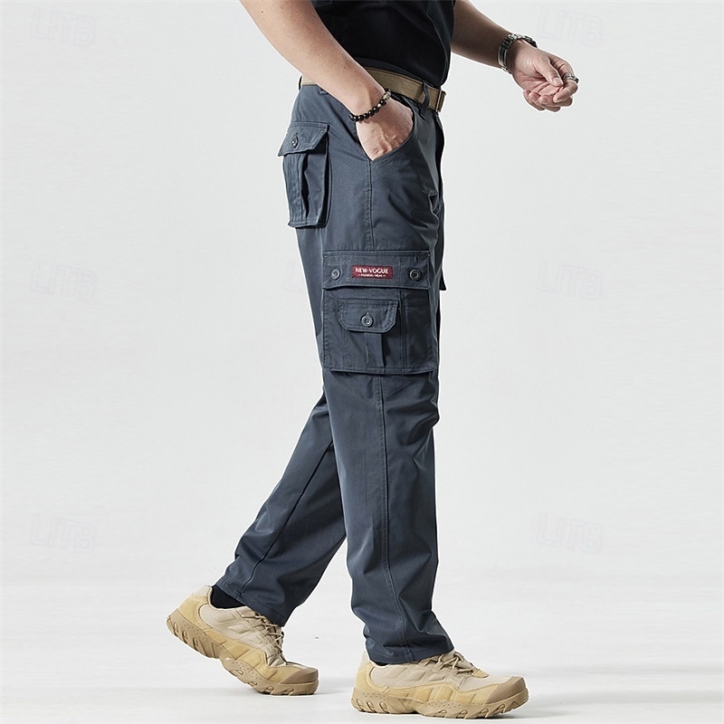 Ανδρικά Παντελόνια με τσέπες Παντελόνια Κουμπιά Πολλαπλή τσέπη Σκέτο Γρήγορο Στέγνωμα Ύγρανση Πλήρες μήκος ΕΞΩΤΕΡΙΚΟΥ ΧΩΡΟΥ Καθημερινά Κατασκήνωση & Πεζοπορία Μοντέρνα Κλασσικό Μαύρο Πράσινο Χακί 2026 - $32.99 –P9