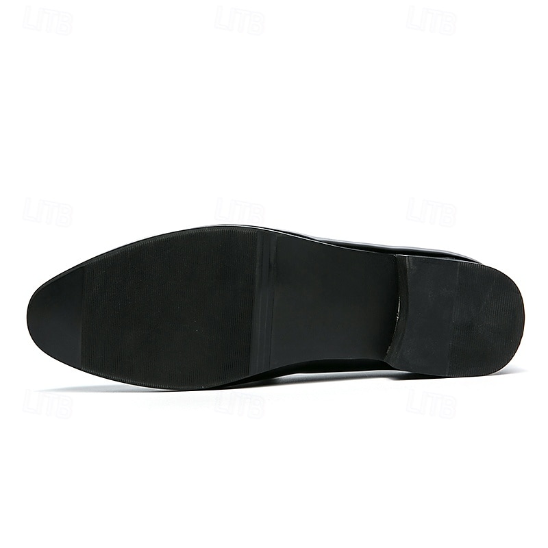 Mocasines de terciopelo burdeos para hombre con detalle de cadena dorada: elegantes zapatos de vestir sin cordones para eventos formales y fiestas 2025 - $46.99 –P7