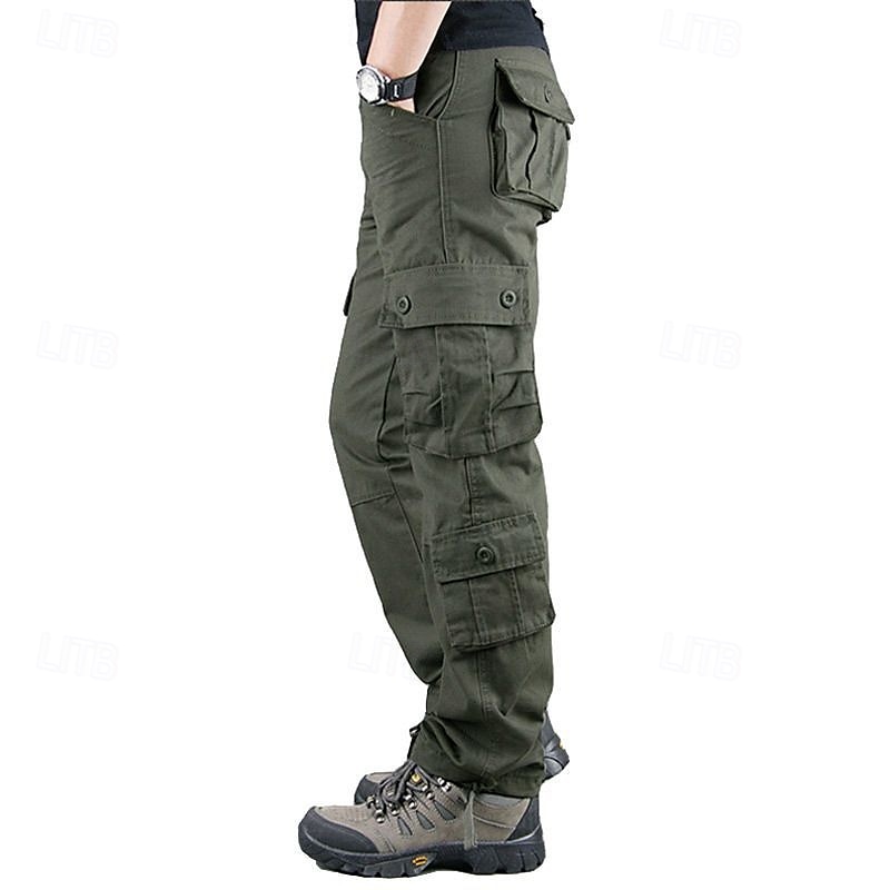2025年 男性用 アウトドアパンツ カーゴパンツ ハイキング パンツ 軍隊 カモフラージュ アウトドア レギュラー 防水 高通気性 速乾性 パンツ フォレストグリーン ブラック+グレー コットン 狩猟 登山 キャンプ / ハイキング / ケイビング 29 30 31 32 33  コレクション – $30.99 –P6