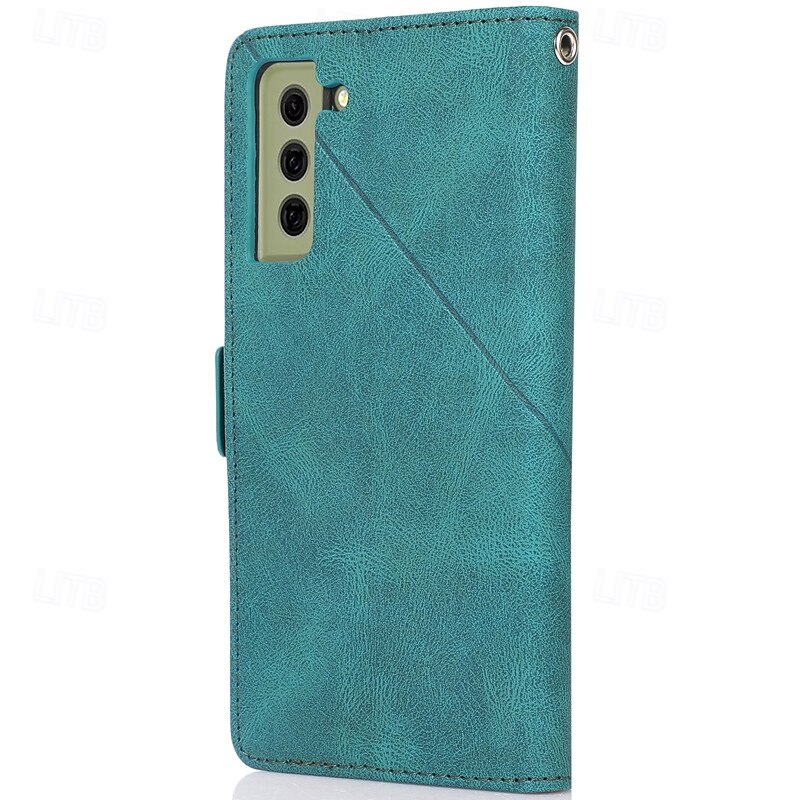 téléphone Coque Pour S23 S22 S21 S20 Plus Ultra S21 FE A72 A52 A32 A22 A12 A71 A51 A31 A21s S20 FE Couvercle rabattable Avec Support avec dragonne Fente pour carte Rétro TPU faux cuir de 2025 ? $16.99 –P1