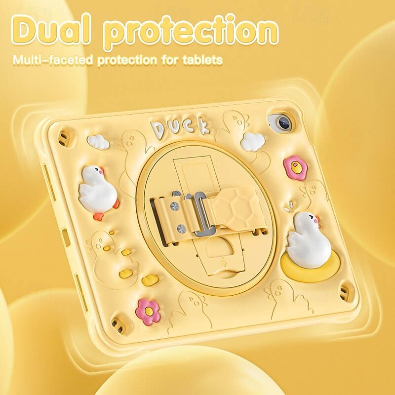Tablet Hoesje cover Voor Apple iPad Pro 11"(2024) iPad 10.9'' 10e iPad Air 5e ipad 9th 8th 7th Generation 10.2 inch iPad Pro 11'' 3e 2e 1e Draagbaar Handvat Potloodhouder dier Hond PC Siliconen 2025 - $32.99 –P1