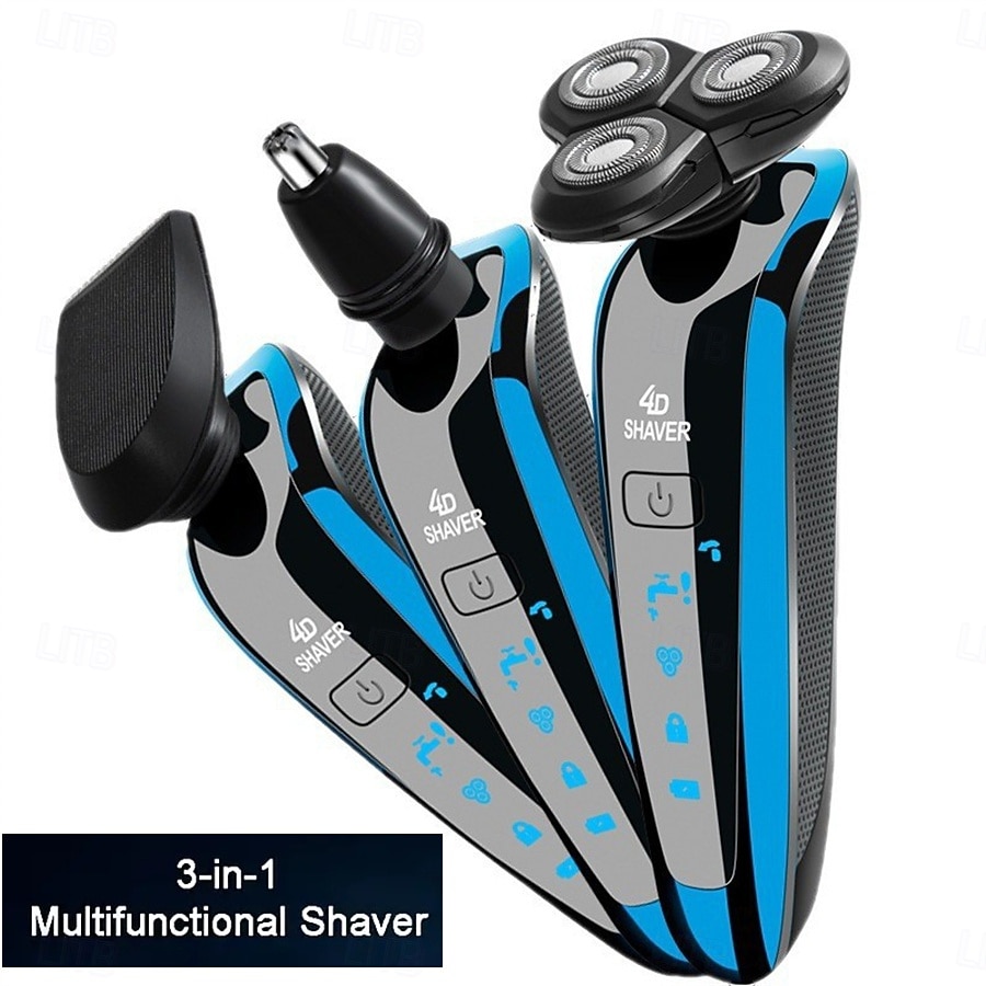 2025年 3-in-1 ヘアトリマー 多機能ヘアクリッパー オールインワン 鼻毛トリマー シェーバー 安全 くっつかない メンズ ホームヘアケア  コレクション – $25.99 –P1
