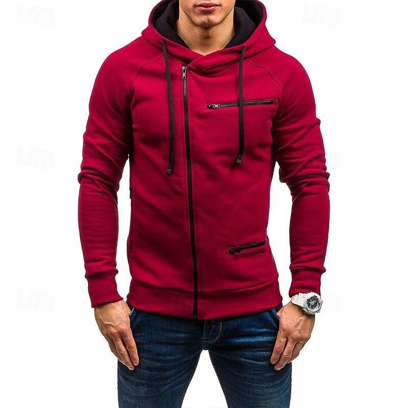 Homme Sweat à capuche zippé Sweat à capuche en molleton Noir Blanche Vin Chameau Gris foncé Capuche Bloc de couleur Fermez Patchwork Sport & Loisir du quotidien Vacances Polyester Vêtement de rue de 2025 ? $18.49 –P7